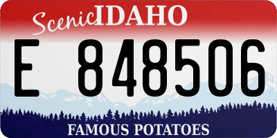 ID license plate E848506