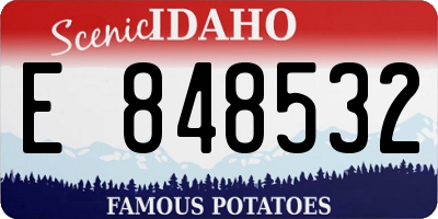 ID license plate E848532