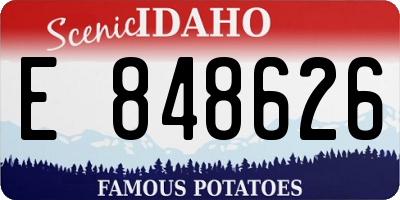 ID license plate E848626
