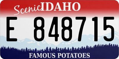 ID license plate E848715
