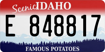 ID license plate E848817