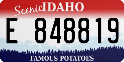 ID license plate E848819