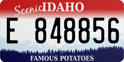 ID license plate E848856