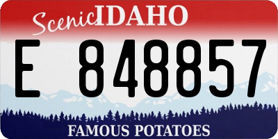 ID license plate E848857