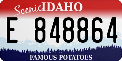 ID license plate E848864
