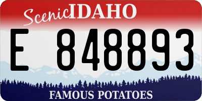 ID license plate E848893