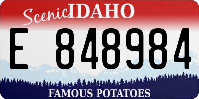 ID license plate E848984