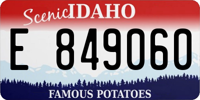 ID license plate E849060