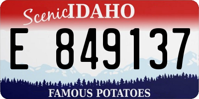 ID license plate E849137
