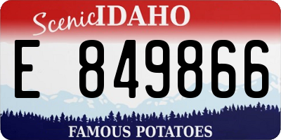ID license plate E849866