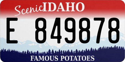ID license plate E849878
