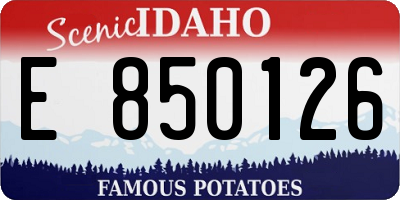 ID license plate E850126
