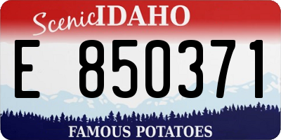 ID license plate E850371