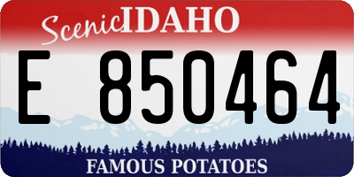 ID license plate E850464