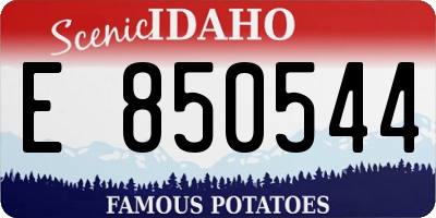 ID license plate E850544