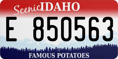 ID license plate E850563