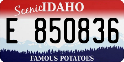 ID license plate E850836