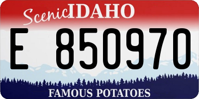 ID license plate E850970
