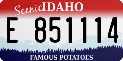 ID license plate E851114