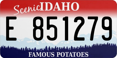 ID license plate E851279