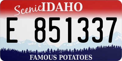 ID license plate E851337