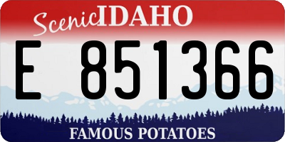 ID license plate E851366
