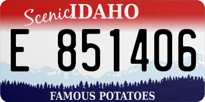 ID license plate E851406