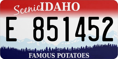 ID license plate E851452