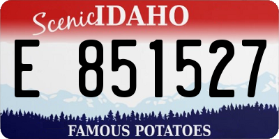 ID license plate E851527