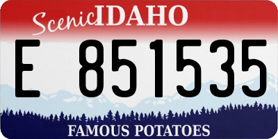 ID license plate E851535