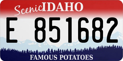 ID license plate E851682