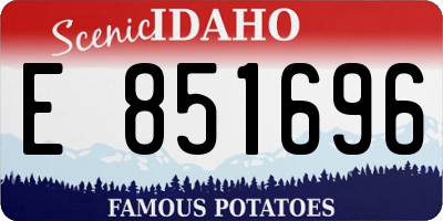 ID license plate E851696
