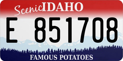 ID license plate E851708
