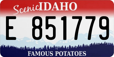ID license plate E851779