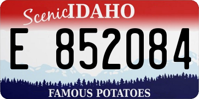ID license plate E852084