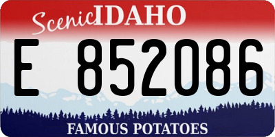 ID license plate E852086