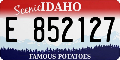 ID license plate E852127