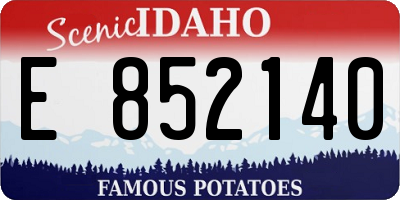 ID license plate E852140