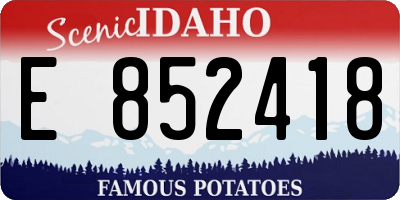 ID license plate E852418