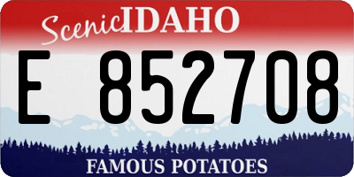 ID license plate E852708