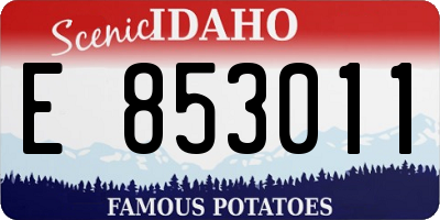 ID license plate E853011