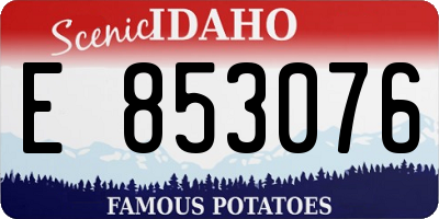 ID license plate E853076