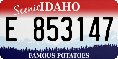 ID license plate E853147