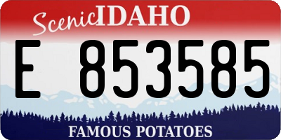 ID license plate E853585