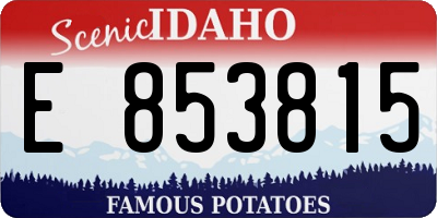 ID license plate E853815