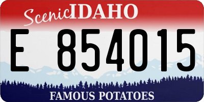 ID license plate E854015