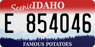 ID license plate E854046