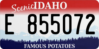 ID license plate E855072