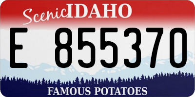ID license plate E855370