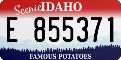 ID license plate E855371